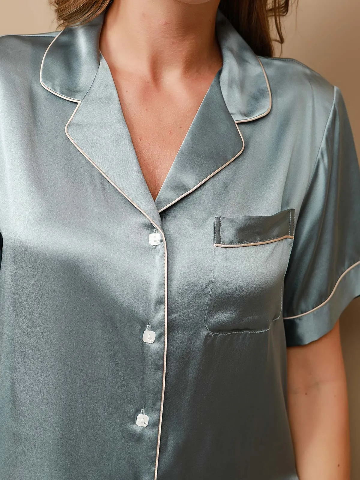 Pure Silk Pajamas Short Set