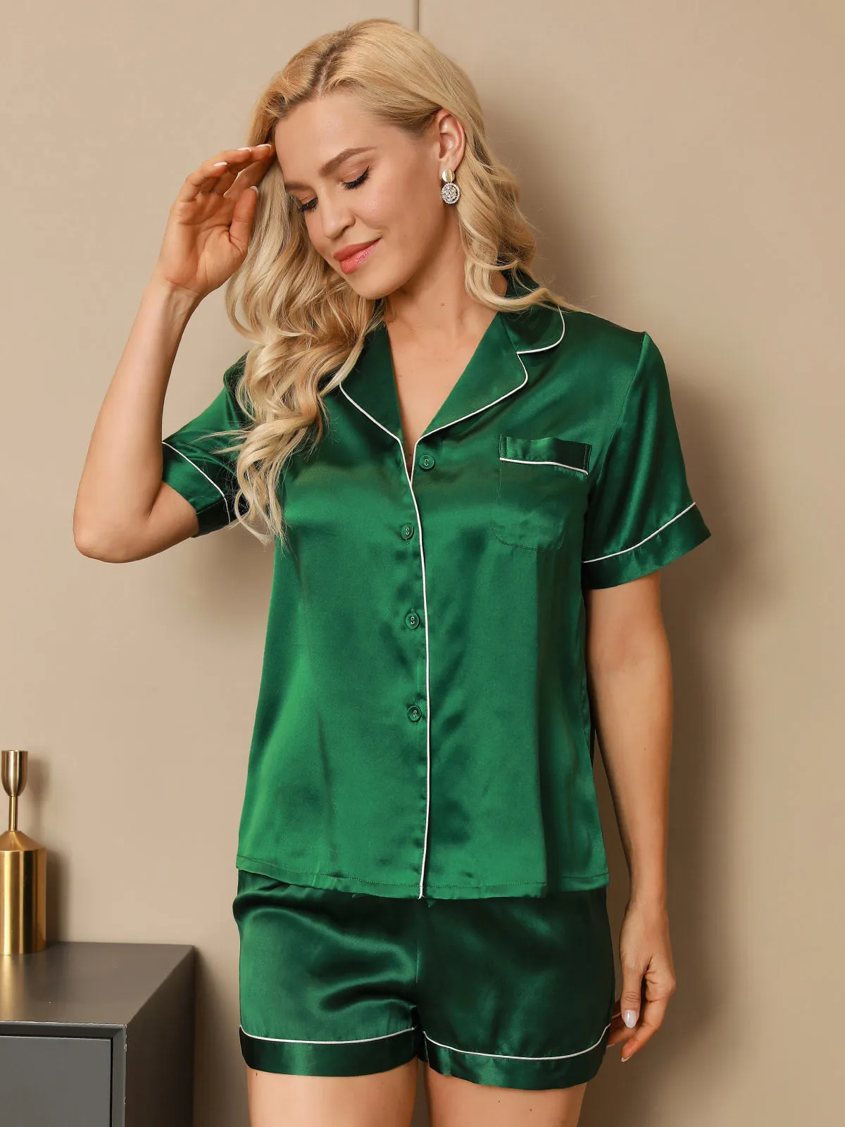 Pure Silk Pajamas Short Set