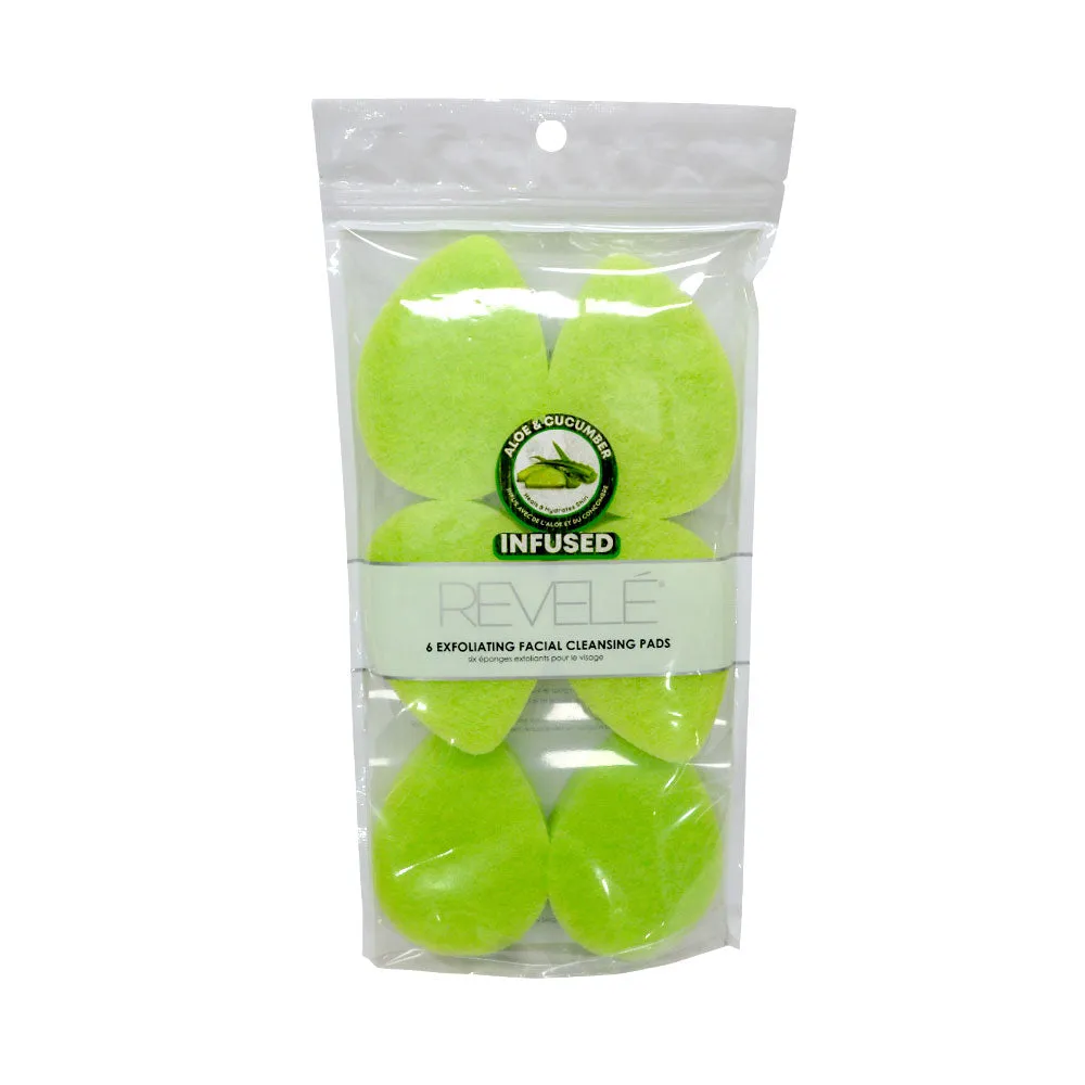Revele Exfoliating Facial Cleansing Pads Essential Oil Infused 6pk Assorted