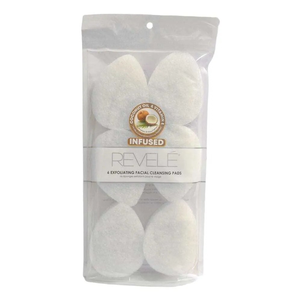 Revele Exfoliating Facial Cleansing Pads Essential Oil Infused 6pk Assorted
