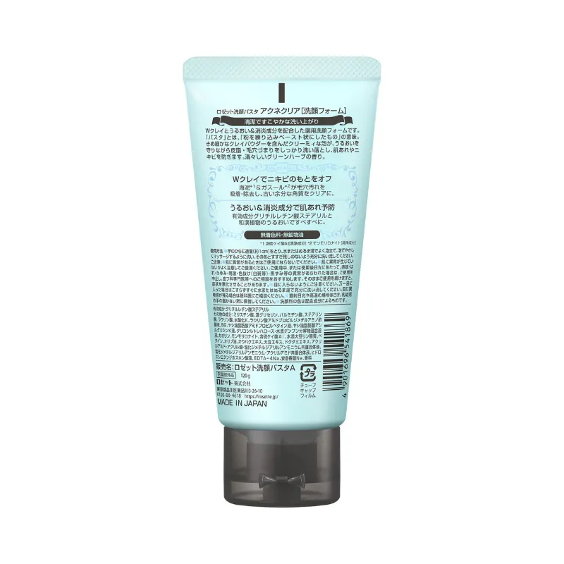 Rosette Face Wash Pasta Acne Clear 120g N