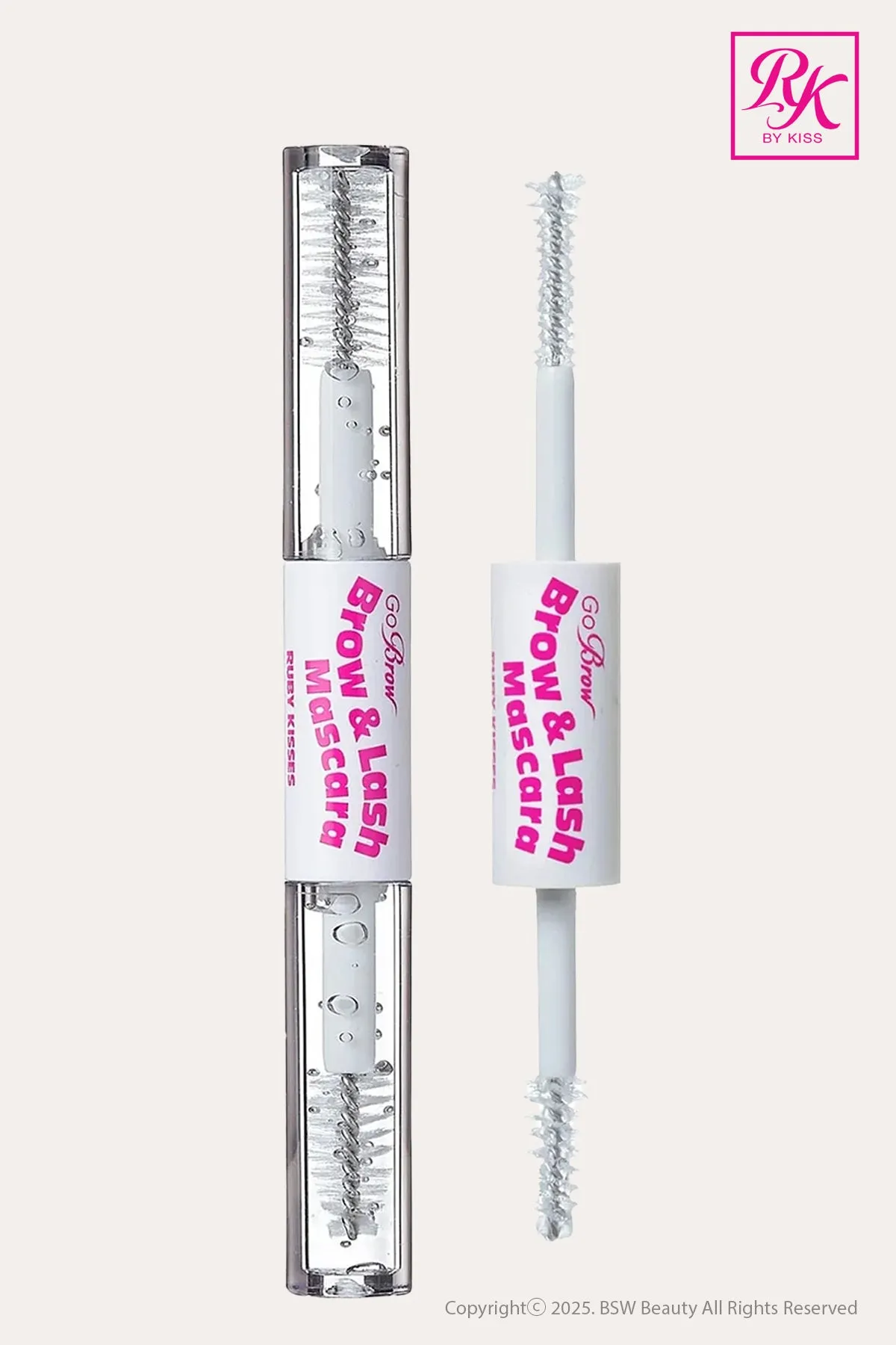 RUBY KISS BY KISS GO BROW DUO MASCARA - CLEAR