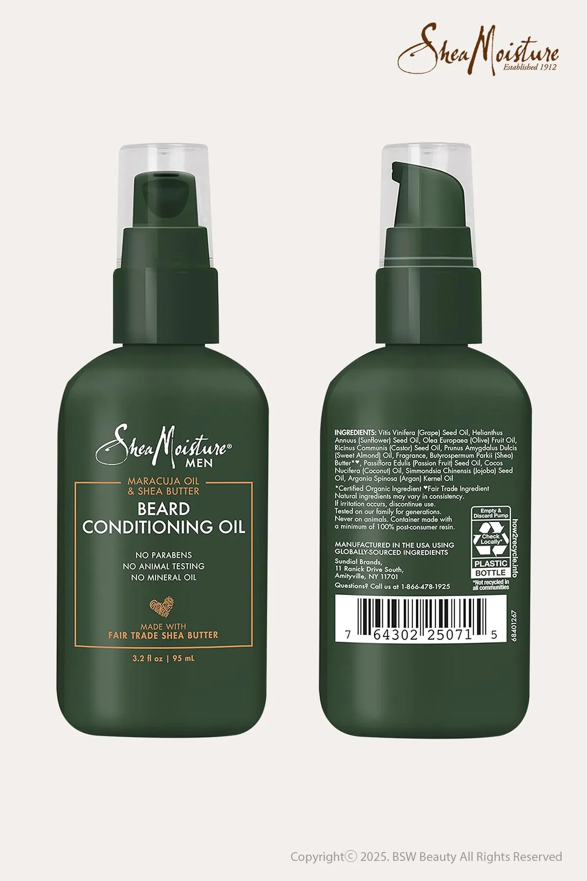 SHEA MOISTURE MEN MARACUJA & SHEA OILS BEARD CONDITIONING OIL 3.2oz