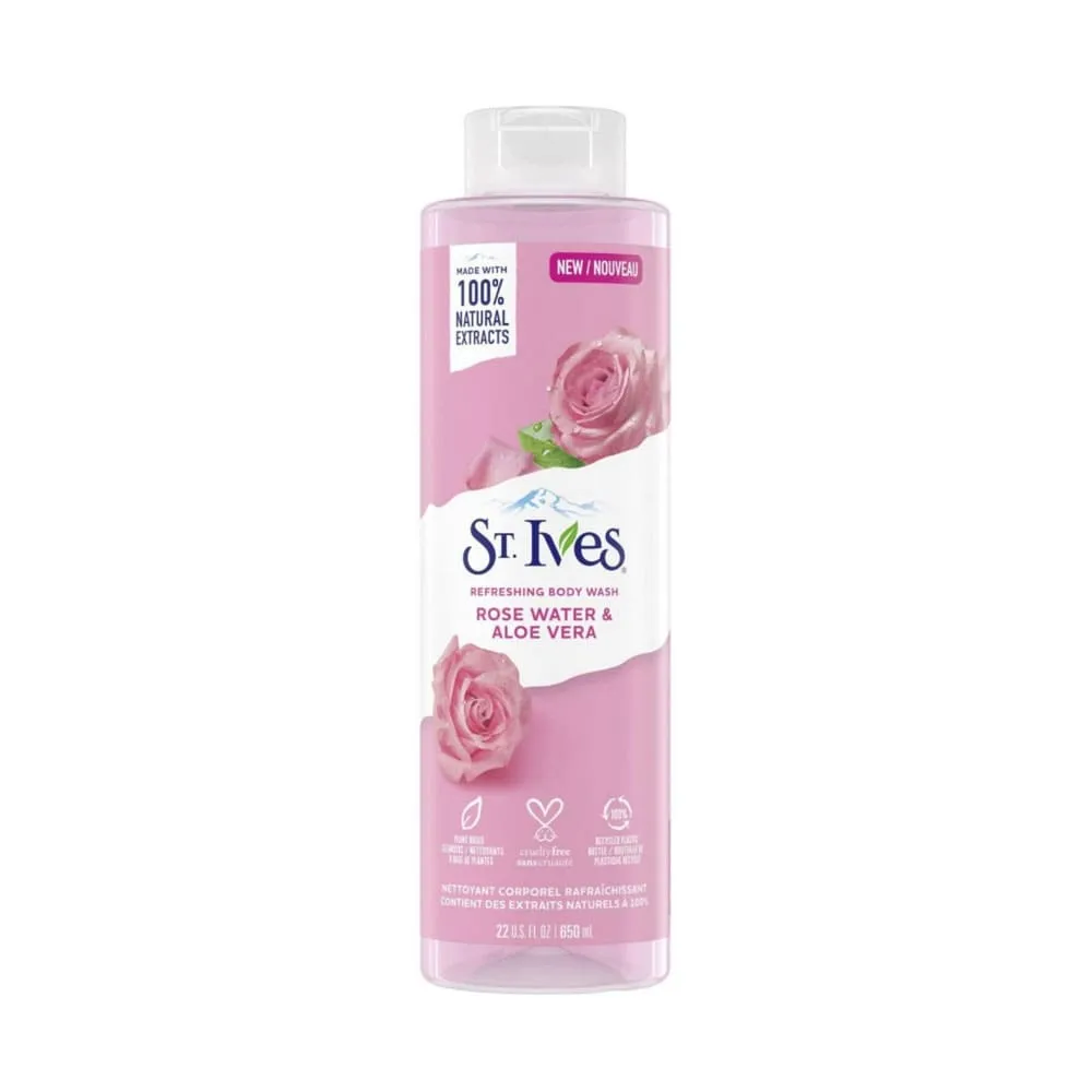 St Ives Refreshing Body Wash Rose Water & Aloe Vera 650ml
