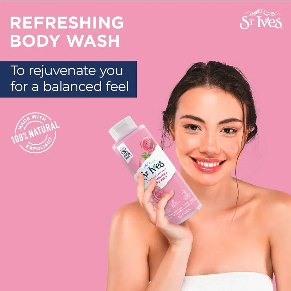 St Ives Refreshing Body Wash Rose Water & Aloe Vera 650ml