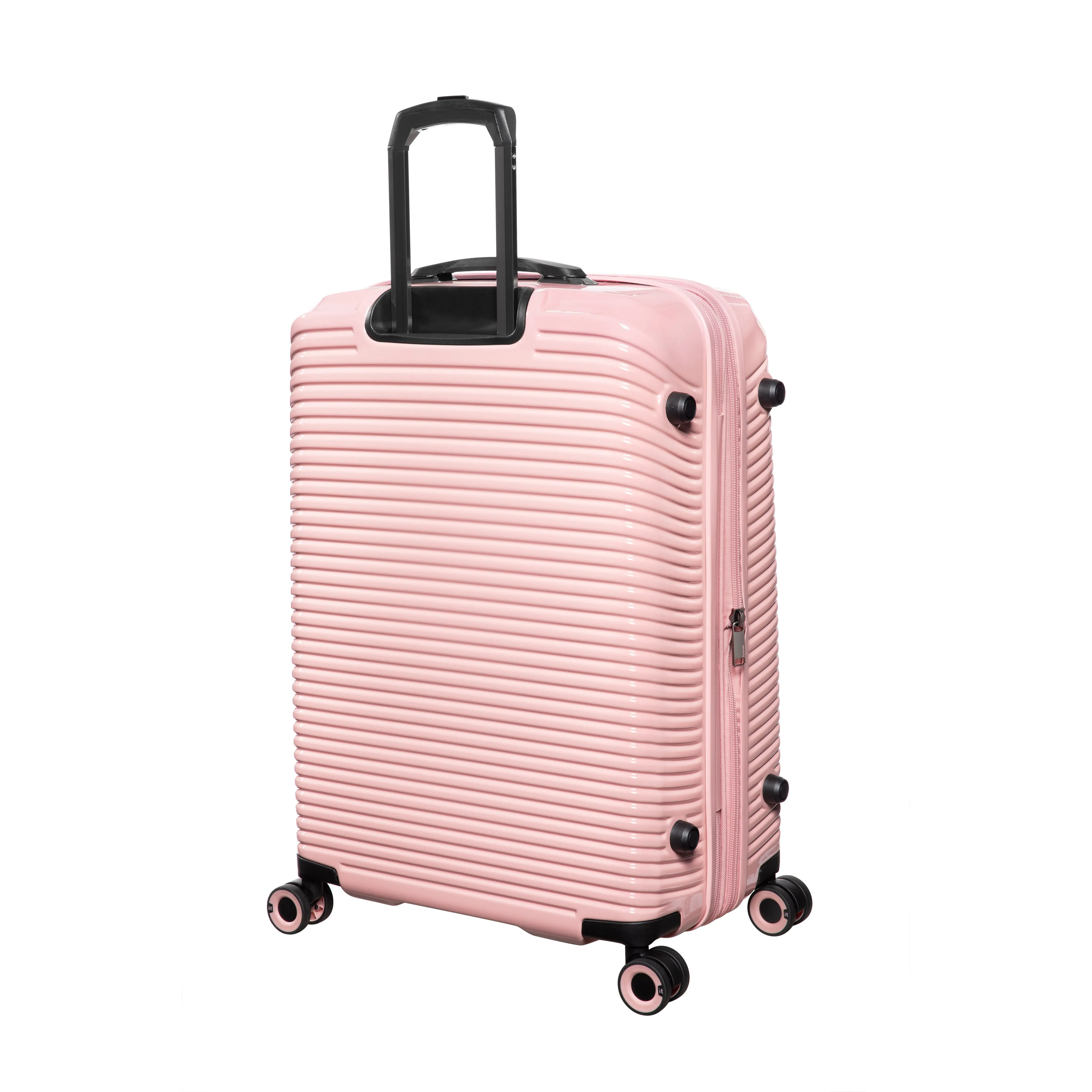 Traversed 21" Hardside Carry-On 8 Wheel Expandable Spinner (Metallic Rose Gold)