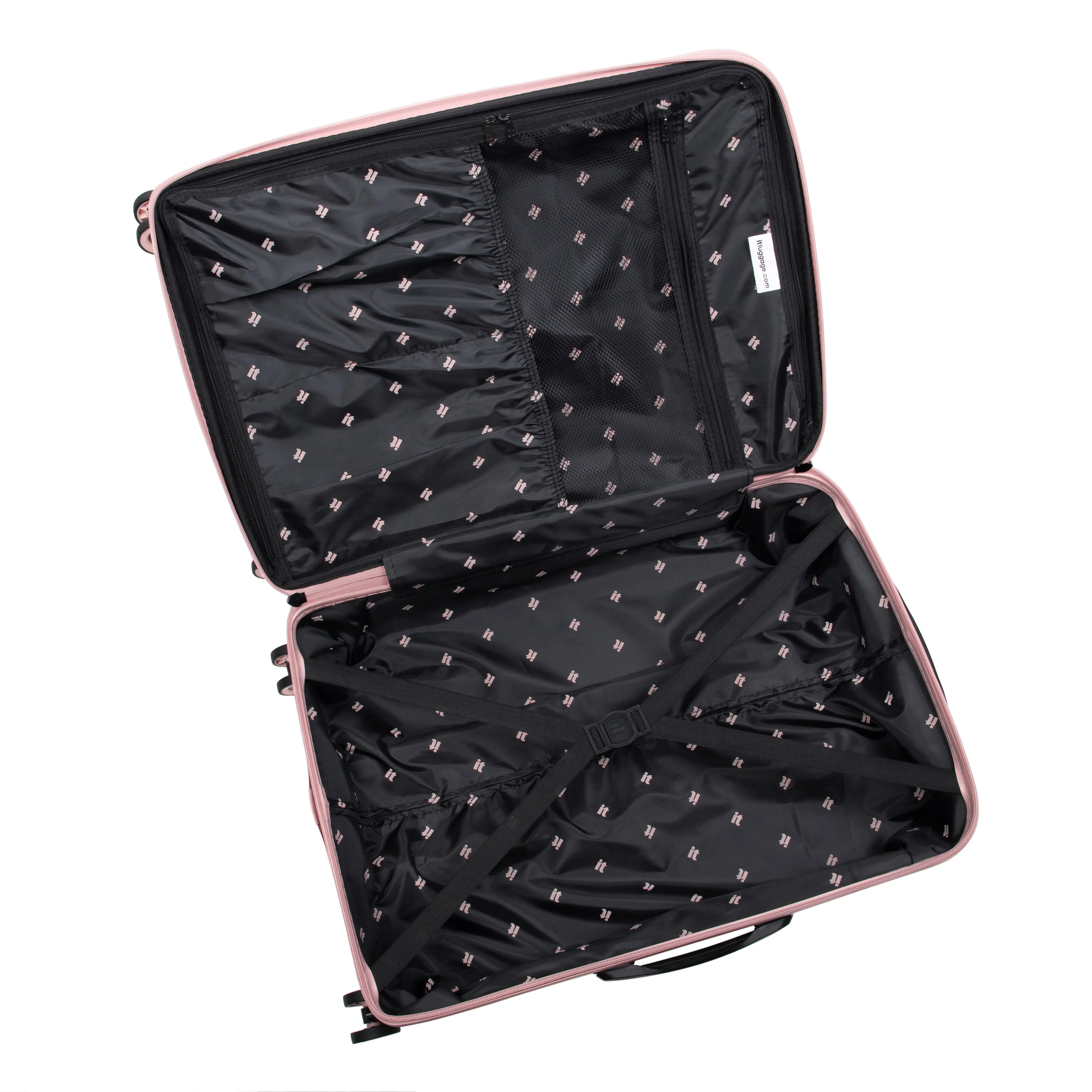 Traversed 21" Hardside Carry-On 8 Wheel Expandable Spinner (Metallic Rose Gold)