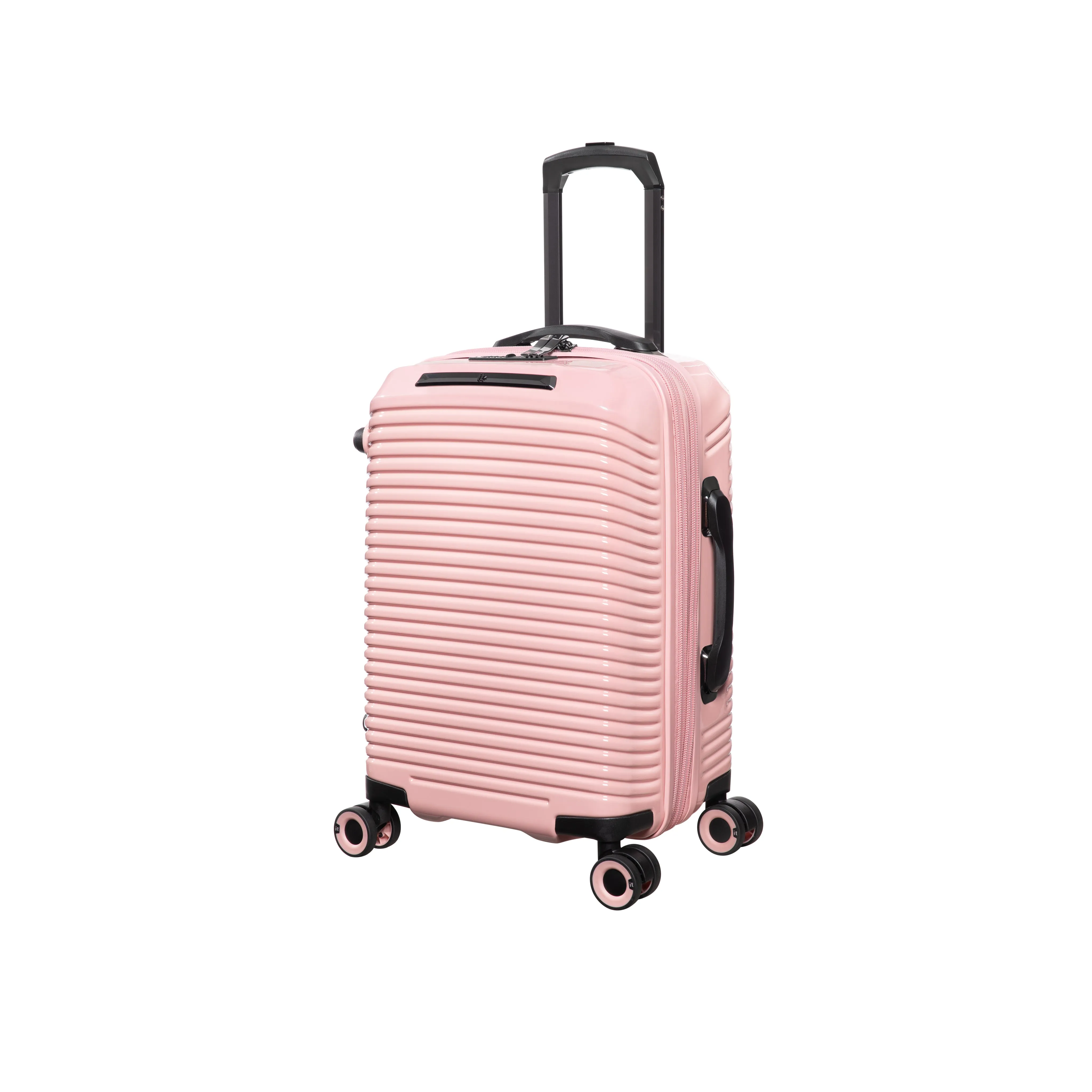 Traversed 21" Hardside Carry-On 8 Wheel Expandable Spinner (Metallic Rose Gold)