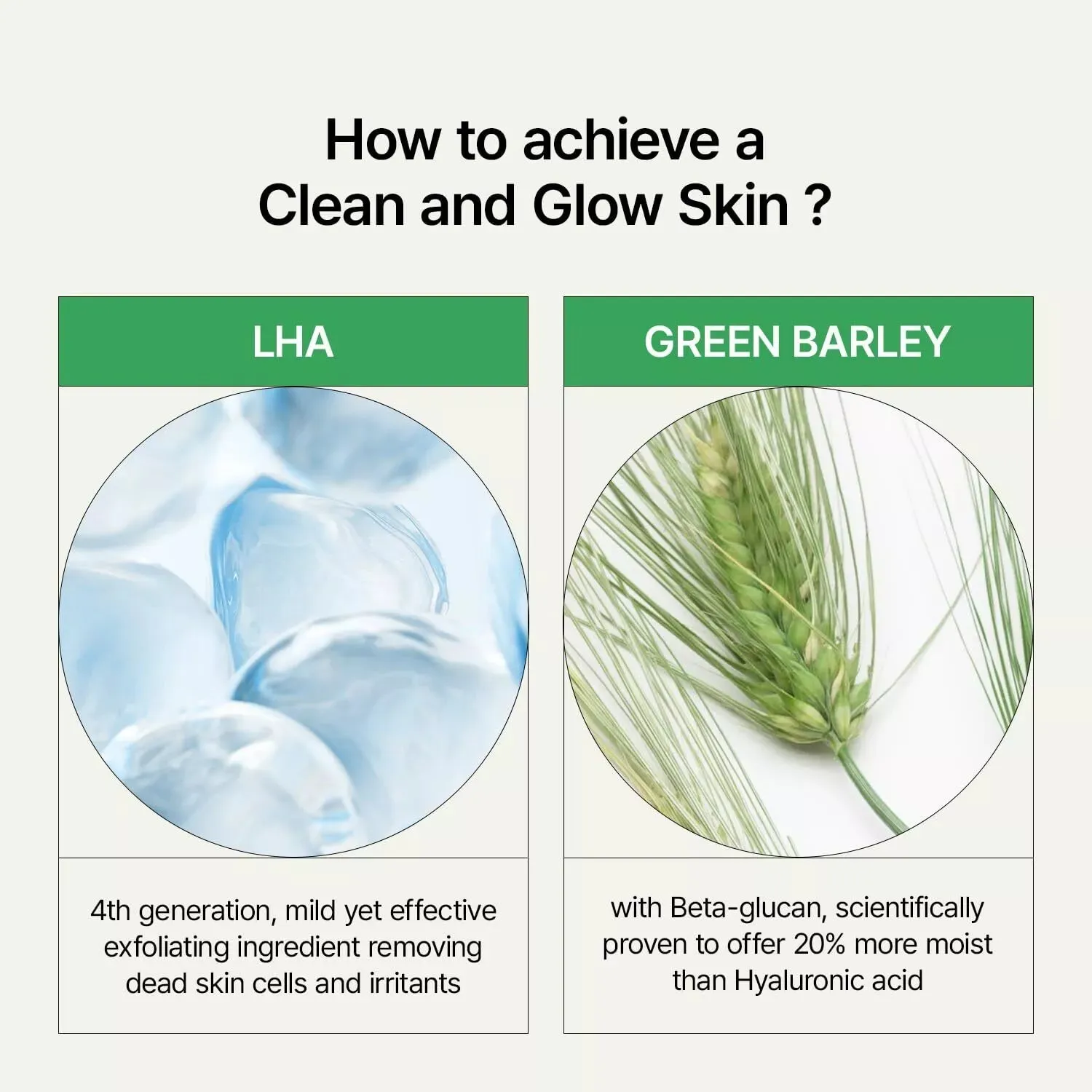 Veganifect Clean And Glow Green Barley Lha Deep Cleansing Foam