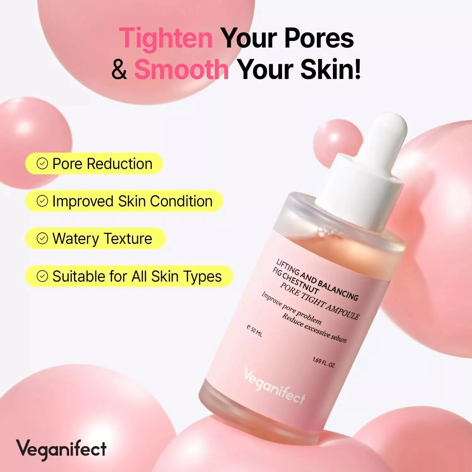 Veganifect Lifting And Balancing Fig Chestnut Pore Tight Ampoule