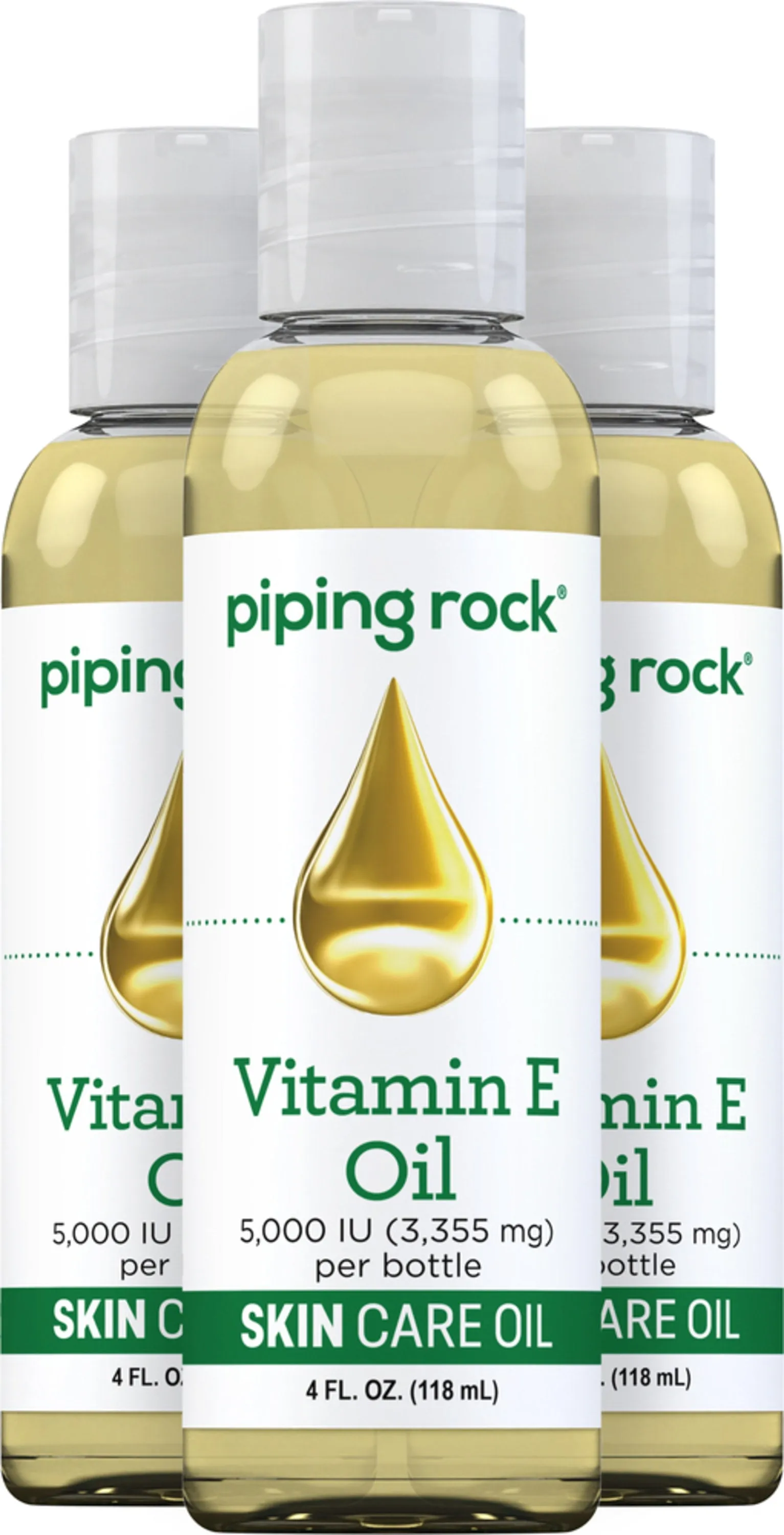 Vitamin E Natural Skin Oil, 5000 IU, 4 fl oz (118 mL) Bottles, 3  Bottles