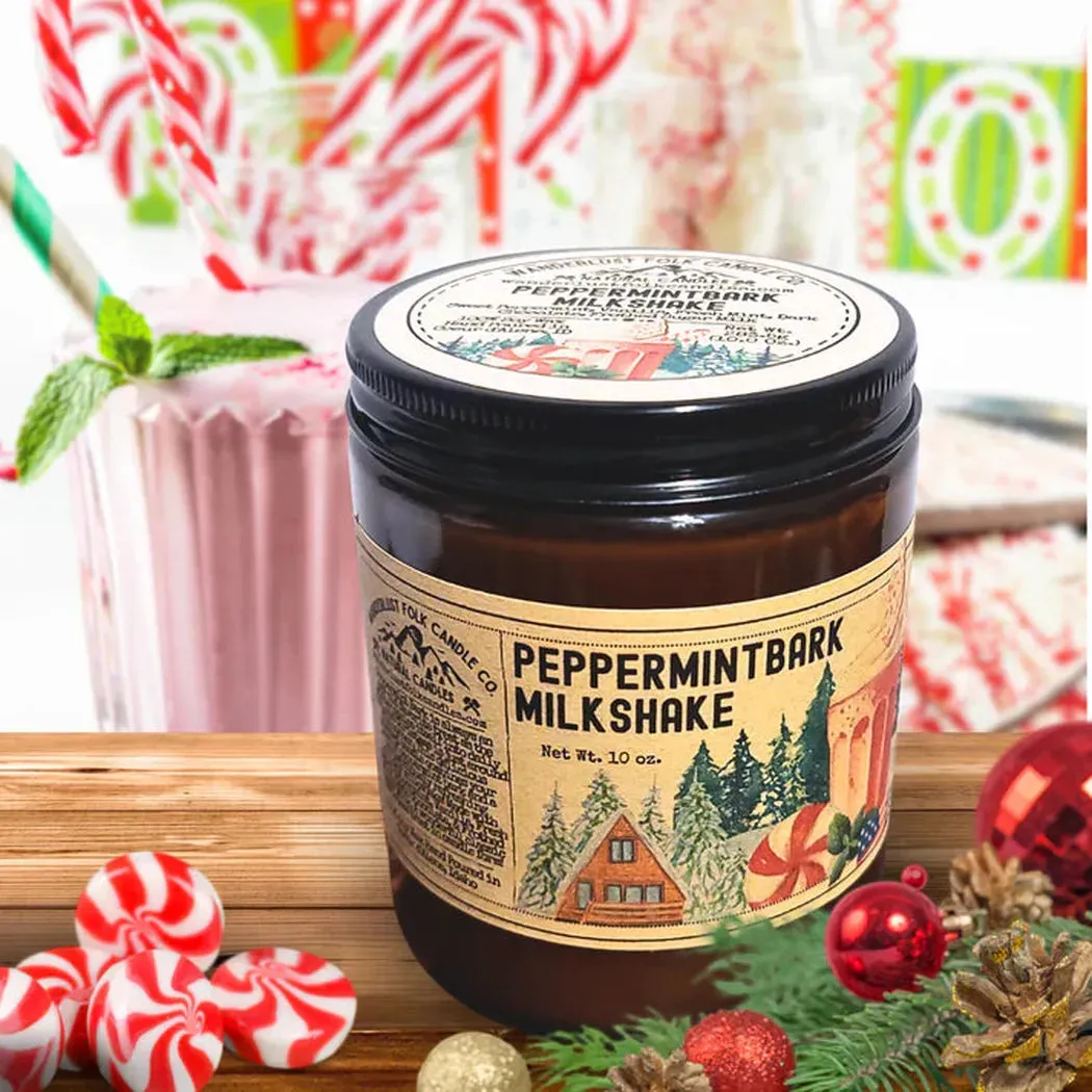 Wanderlust Folk Peppermint Bark Milkshake | Winter Christmas Candle
