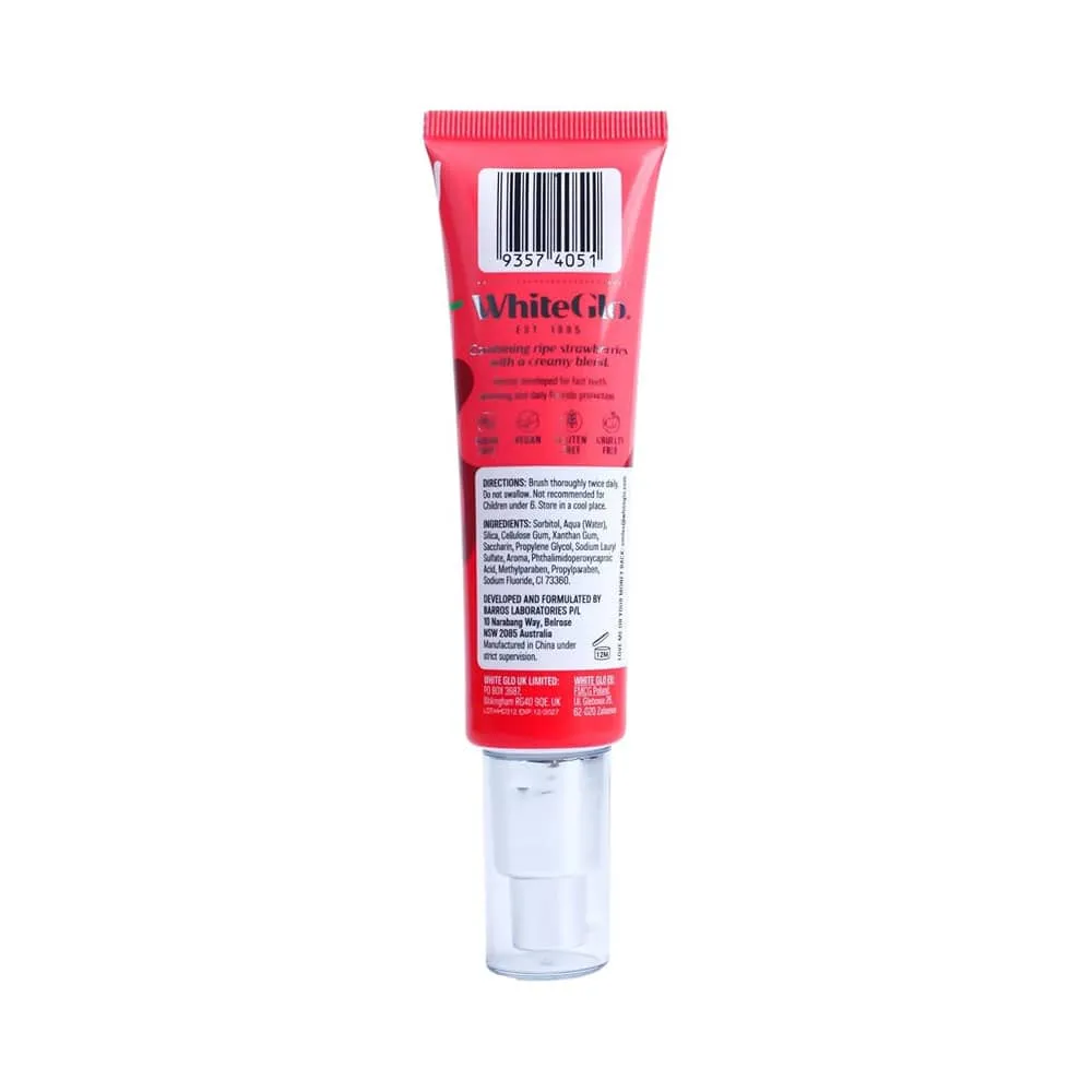 White Glo Strawberries & Cream Whitening Toothpaste 70g