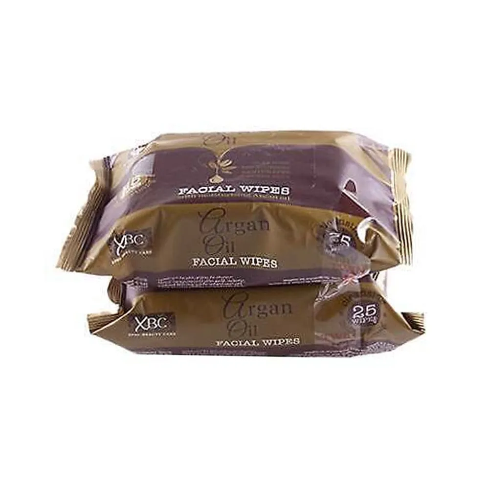 XBC Argan Oil Facial Wipes Twin Pack 2x25pk